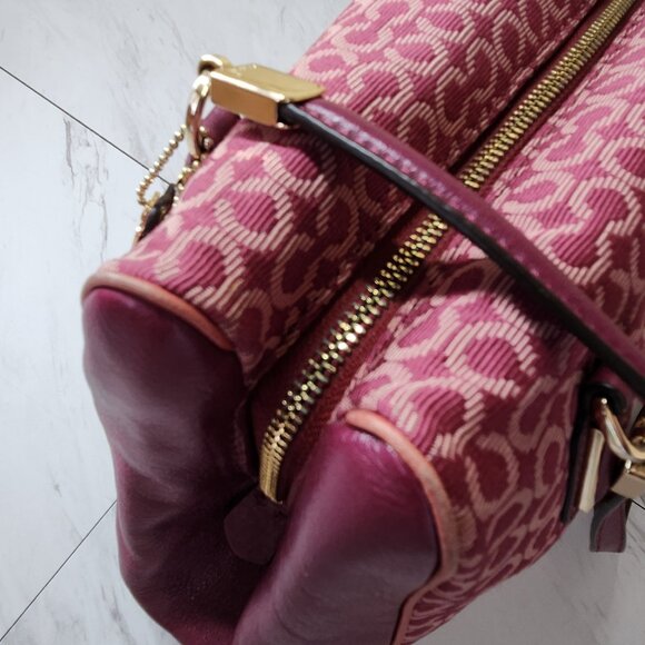 Coach Madison Madeline Op Art Needle Point Satchel Handbag Purse - Picture 8 of 16